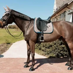 Dressage|Tapis De Dressage*Kentucky Horsewear - Tapis de dressage pied de poule / navy Bordeaux