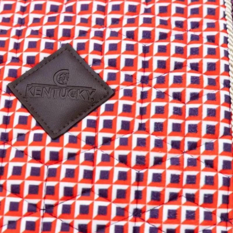 Collection "Minis" Kentucky|Tapis De Selle Poneys*Kentucky Horsewear - Tapis de selle Velvet Printing check Rouge