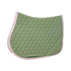 Tapis Cso/ Mixtes|Tapis De Selle*Kentucky Horsewear - Tapis de selle Softshell Onion Quilt kaki/ vieux rose Vert