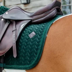 Tapis De Selle|Tapis Cso/ Mixtes*Kentucky Horsewear - Tapis de selle Velvet Pearls sapin Vert