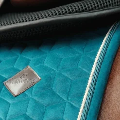 Tapis De Selle|Tapis Cso/ Mixtes*Kentucky Horsewear - Tapis de selle Velvet Jumping Emeraude Bleu