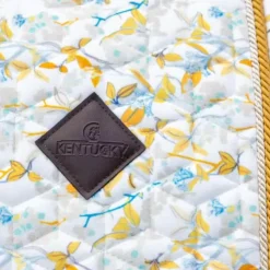 - Tapis de dressage Velvet Printing spring leaves whispers marron/ blanc Dressage|Collection 