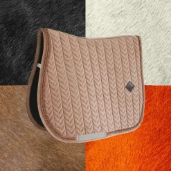 Tapis De Selle|Tapis Cso/ Mixtes*Kentucky Horsewear - Tapis de selle Velvet Pearls jumping Beige