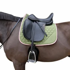 Tapis De Dressage|Dressage*Kentucky Horsewear - Tapis de dressage Softshell Onion Quilt kaki/ vieux rose Vert