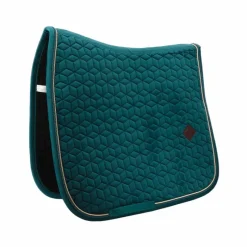Tapis De Selle|Tapis De Dressage*Kentucky Horsewear - Tapis de dressage Velvet Emeraude Bleu