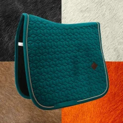 Tapis De Selle|Tapis De Dressage*Kentucky Horsewear - Tapis de dressage Velvet Emeraude Bleu