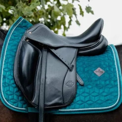Tapis De Selle|Tapis De Dressage*Kentucky Horsewear - Tapis de dressage Velvet Emeraude Bleu