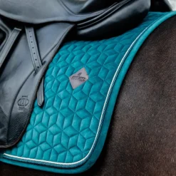 Tapis De Selle|Tapis De Dressage*Kentucky Horsewear - Tapis de dressage Velvet Emeraude Bleu