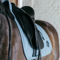 Tapis De Dressage|Dressage*Kentucky Horsewear - Tapis de dressage Wave 3D logo clair Bleu