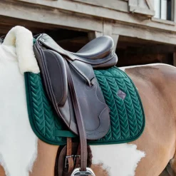 Tapis/ Amortisseur|Tapis De Selle*Kentucky Horsewear - Tapis de dressage Skin Friendly Velvet sapin Vert