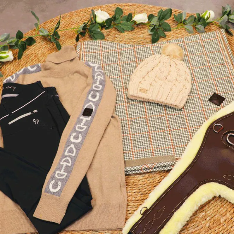 Dressage|Tapis De Dressage*Kentucky Horsewear - Tapis de dressage Pied de Poule Beige