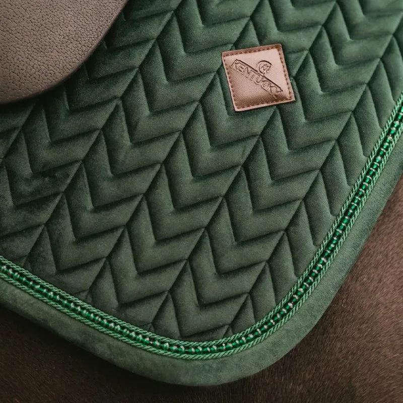 Dressage|Tapis De Dressage*Kentucky Horsewear - Tapis de dressage Velvet Pearls sapin Vert