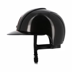 Casques D'Équitation À Visière Polo|Casques D'Équitation*KEP - Casque Cromo 2.0 shine logo rose gold polo diamond Noir