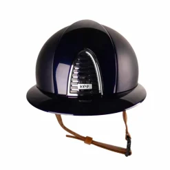Casques D'Équitation À Visière Polo|Casques D'Équitation*KEP - Casque d'équitation Cromo 2.0 textile polo polish bleu jugulaire beige Marine