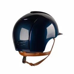 Casques D'Équitation À Visière Standard|Casques D'Équitation*KEP - Casque d'équitation Cromo 2.0 Shine blue visière standard jugulaire beige Marine