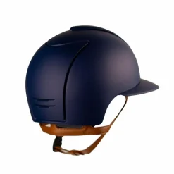 Discount - Casque d'équitation Cromo 2.0 Matt blue polo jugulaire beige Casques D'Équitation À Visière Polo|Casques D'Équitation