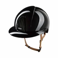 Hot - Casque d'équitation Smart Nova Metal Polish black visière polo jugulaire beige Casques D'Équitation À Visière Polo|Casques D'Équitation
