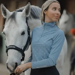 Hot - T-shirt manches longues uv protection femme KLHavanna blue faded denim T-Shirts Et Baselayers