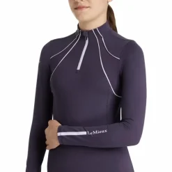 T-Shirts Et Baselayers*LeMieux - Baselayer manches longues enfant Rider Mia Mesh juniper Violet