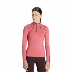 T-Shirts Et Baselayers*LeMieux - Baselayer manches longues mesh enfant Young Rider cranberry Rose