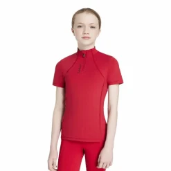 T-Shirts Et Baselayers*LeMieux - Baselayer manches courtes enfant Junior Young Rider Classique Chilli Rouge