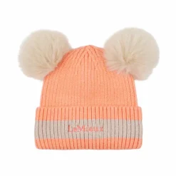 - Bonnet enfant Mini doubles pompons peach punch Bonnets/ Bandeaux