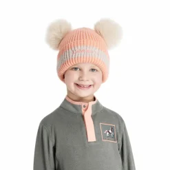 - Bonnet enfant Mini doubles pompons peach punch Bonnets/ Bandeaux
