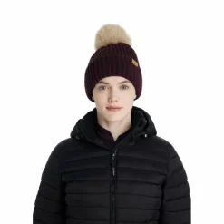Bonnets/ Bandeaux*LeMieux - Bonnet femme côtelé Clara damson Bordeaux
