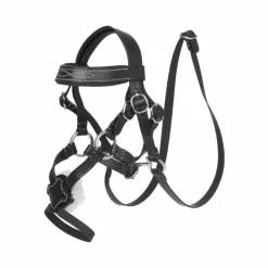 Peluches*LeMieux - Bridon à muserolle croisée pour Toy Pony Grackle Noir