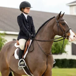 New - Bridon avec rênes Hunter havane/ argent Bridons Poneys|Bridons