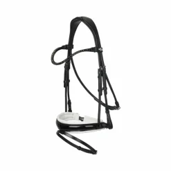Bridons Poneys|Bridons*LeMieux - Bridon de dressage Kudos Patent / blanc Noir