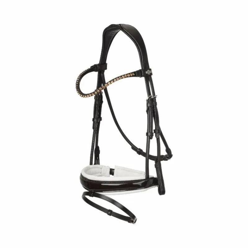 Outlet - Bridon de dressage Kudos Patent / blanc Bridons Poneys|Bridons
