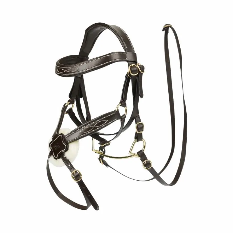 Hobby Horse*LeMieux - Bridon muserolle croisée pour Hobby Horse Marron
