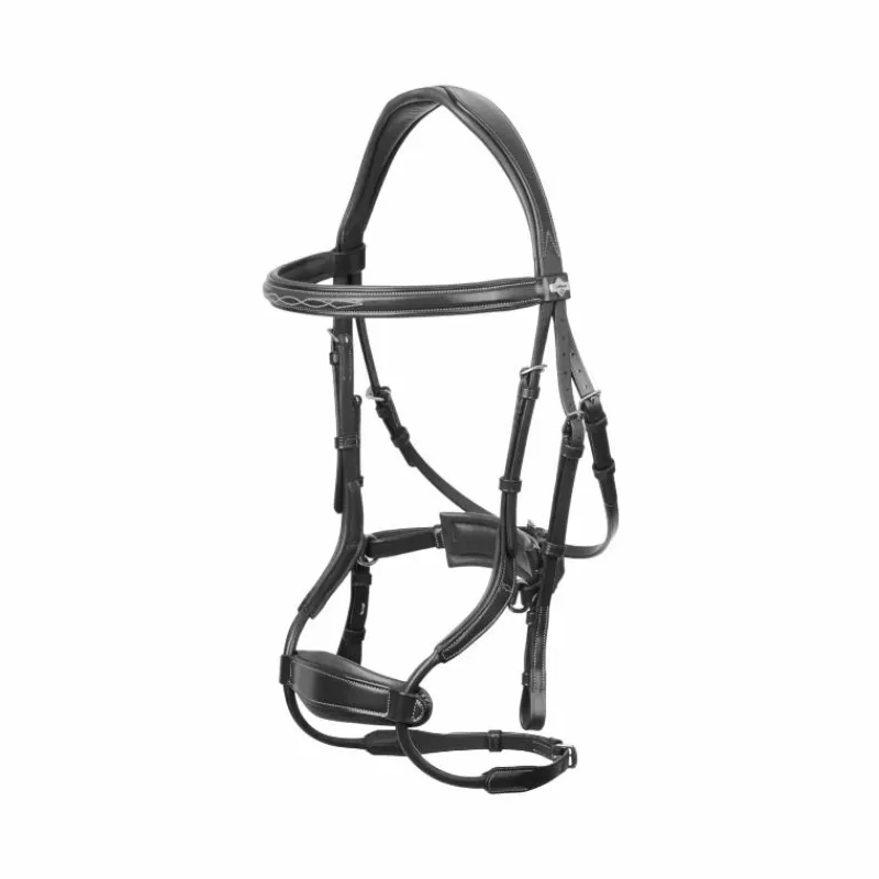 Bridons Poneys|Bridons*LeMieux - Bridon muserolle anatomique Kudos Noir
