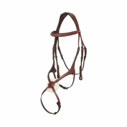 Sale - Bridon muserolle croisée Kudos chestnut Bridons Poneys|Bridons