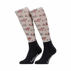 Hot - Chaussettes d'équitation Footsie Xmas Robins almond Chaussettes D'Équitation