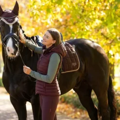 Blousons Et Manteaux*LeMieux - Doudoune sans manche à capuche femme Rose damson Bordeaux