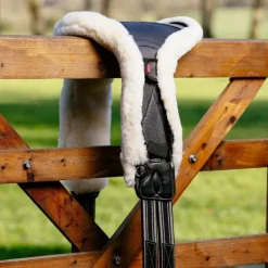 Fourreaux De Sangle*LeMieux - Housse de sangle à bavette longue Anatomic en laine mérinos+ naturel Blanc