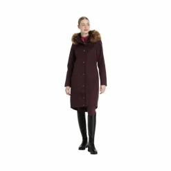 - Manteau d’équitation imperméable long femme Anya damson Blousons Et Manteaux