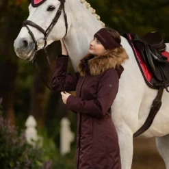 - Manteau d’équitation imperméable long femme Anya damson Blousons Et Manteaux