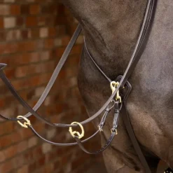 Enrênements Poneys|Martingales*LeMieux - Martingale à anneaux Kudos / laiton Marron