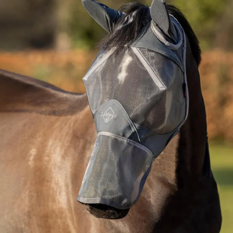 Masques Anti-Mouches|Masques Anti-Mouches*LeMieux - Masque anti-mouches ArmourShield Pro Gris