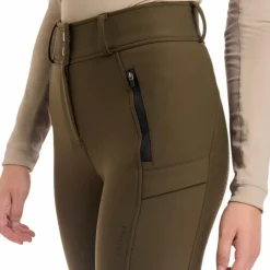 Pantalons D'Équitation*LeMieux - Pantalon d'équitation imperméable femme DryTex Full Grip Alpine Marron