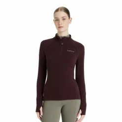 Pulls Et Gilets*LeMieux - Polaire à col zippé femme Frances damson Bordeaux