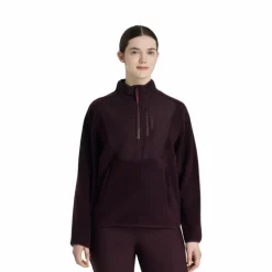 Clearance - Polaire bi-matière col zippé femme Clara damson Pulls Et Gilets
