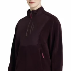 Clearance - Polaire bi-matière col zippé femme Clara damson Pulls Et Gilets