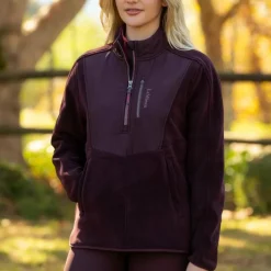Clearance - Polaire bi-matière col zippé femme Clara damson Pulls Et Gilets