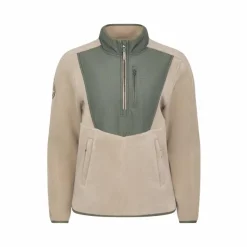 Hot - Polaire bi-matière col zippé femme Clara rosemary Pulls Et Gilets