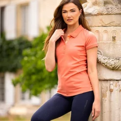 Best - Polo manches courtes femme Classic apricot Polos Et Chemises