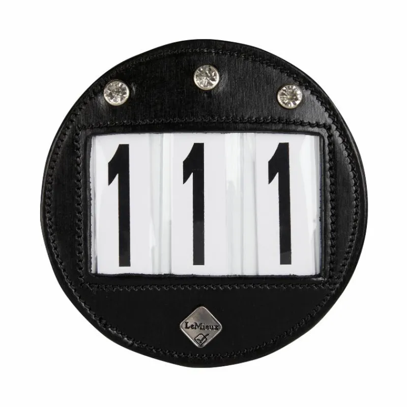 Accessoires De Bridon*LeMieux - Porte-numéro pour bridon Diamante Noir